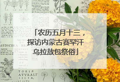 农历五月十三，探访内蒙古赛罕汗乌拉敖包祭俗